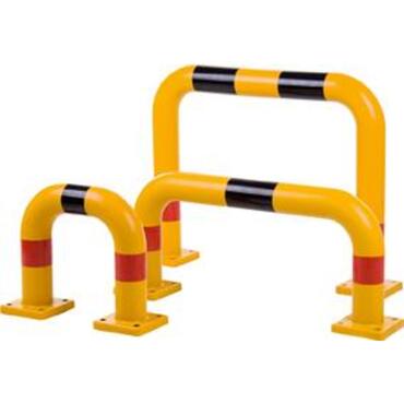 Safety barrier made of polyurethane, yellow/black